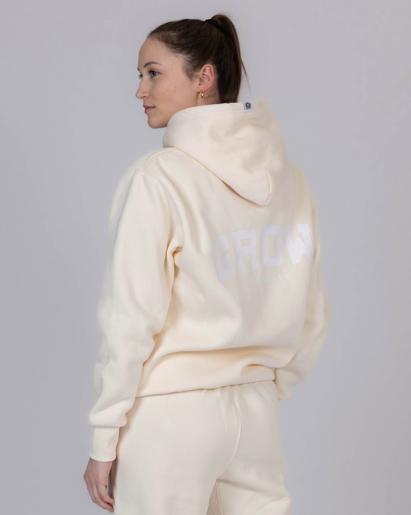 Hoodie 'CURVED' - Beige - Women