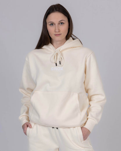 Hoodie 'CURVED' - Beige - Women