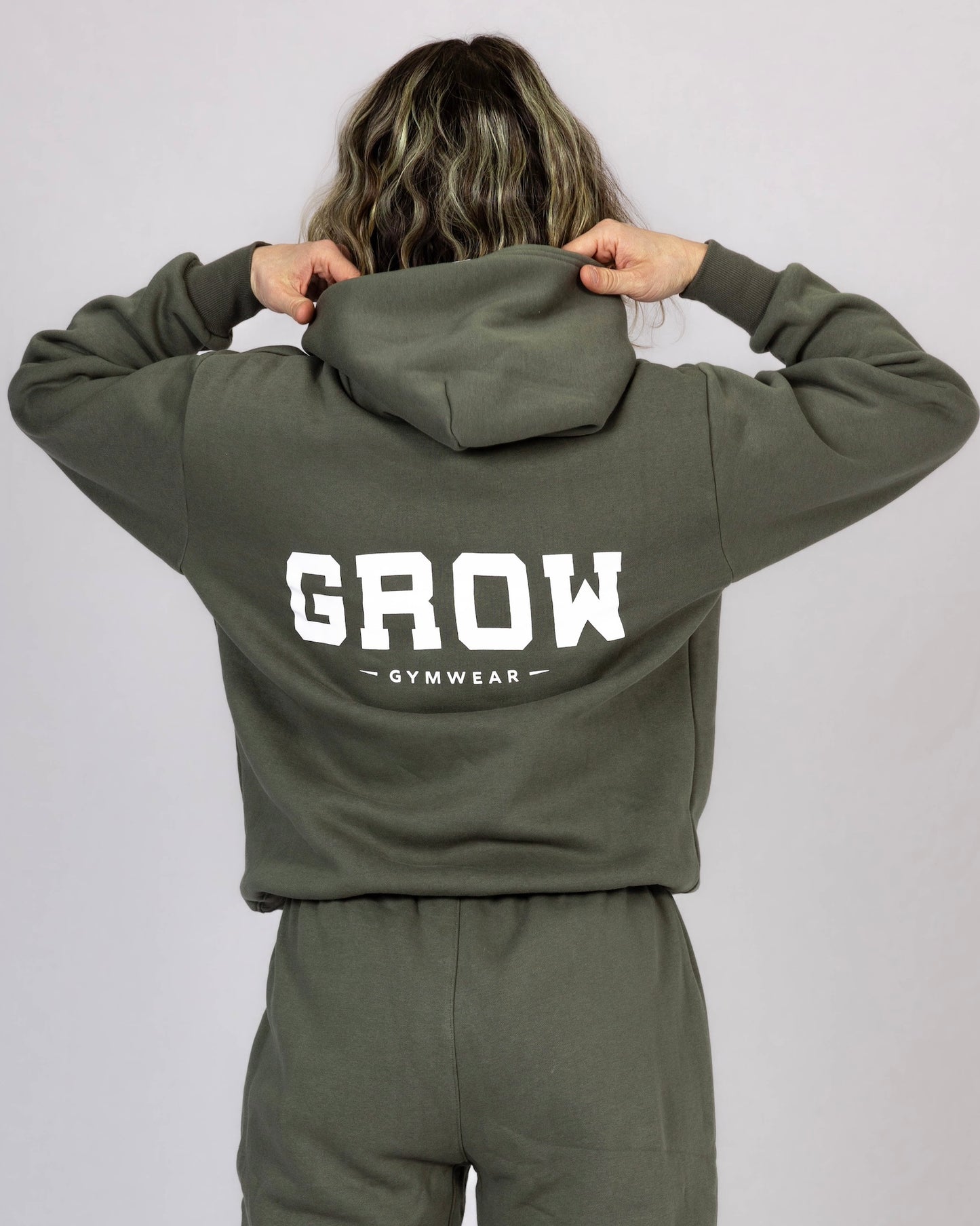 Hoodie 'CURVED' - Green - Women