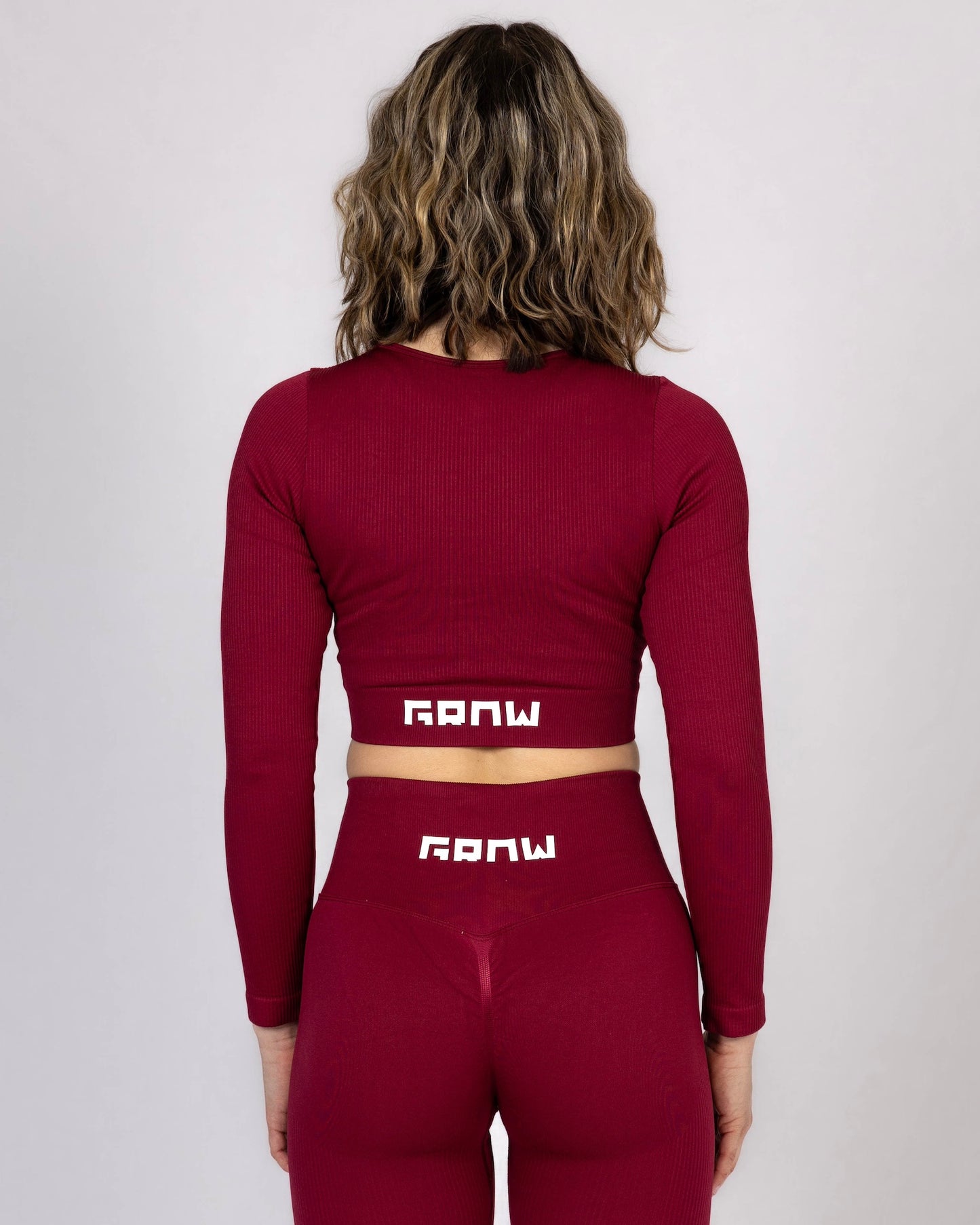 Top 'CROPPED' - Wine Red